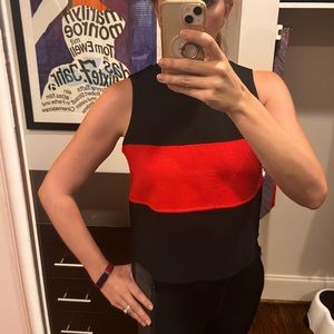 Armani Collezioni Black and Red Crop Top